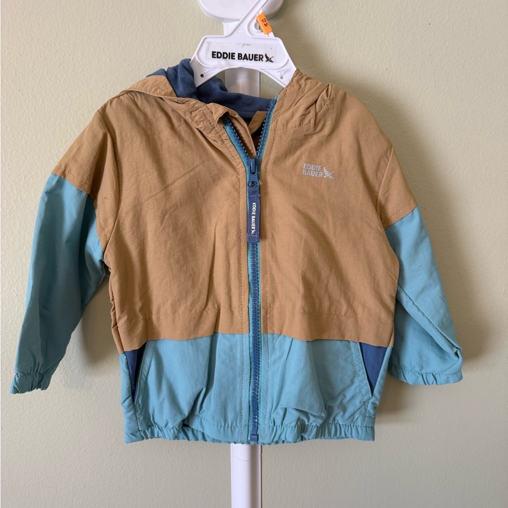 Eddie Bauer Kids' Brown and Blue Raincoat